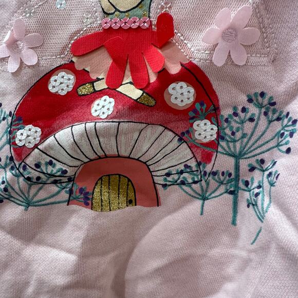 NWT F&F Pink Fairy Mushroom Woodland Sweatshirt - Picture 5 of 8